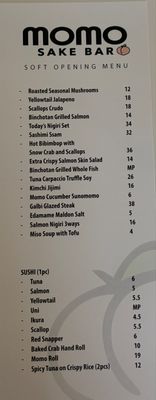 Menu photo 2 Momo Sake Bar Los Angeles, CA Menu photo 2 Momo Sake Bar Los Angeles, CA