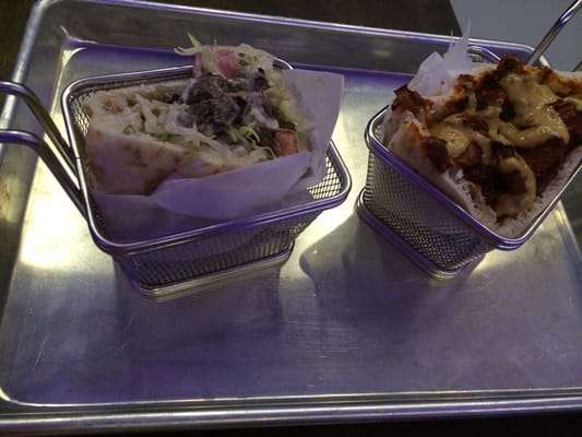 Photo of Limoo Tea Bar - Boston, MA, US. Steak and grub dog pita pockets ($6 each)