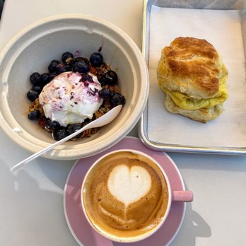 Perc - Granola bowl, cappuccino, egg biscuit - Coffee & Tea Near Me - Atlanta, Georgia