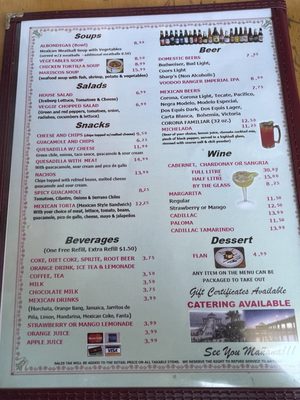 Menu photo 5 El Sombrero Manhattan Beach, CA