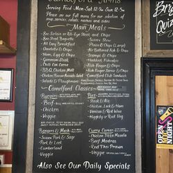 Camelford Arms - Menu Board