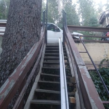 Harold The Handyman Taylor - Before view looking up at stairs in Crestline California. - Handyman Near Me - Riverside, California Harold The Handyman Taylor - Before view looking up at stairs in Crestline California. - Handyman Near Me - Riverside, California