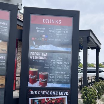 Raising Cane's Chicken Fingers - Menu - Fast Food Near Me - Glendora, California
