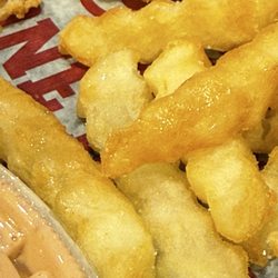 Fries were LOADED WITH GREASE. Discarded. Too soggy.