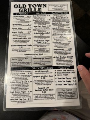 Menu photo 2 Old Town Grille Childersburg, AL Menu photo 2 Old Town Grille Childersburg, AL