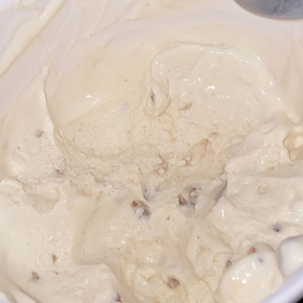 Bourbon pecan praline ice cream