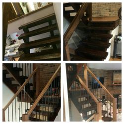 Decker Contracting and Handyman Services - Before and after new posts railings and spindles