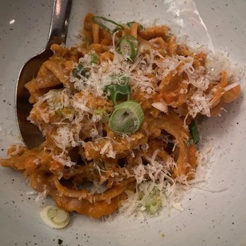 Equinox on 19th - house made beet fusilli pasta - New American Near Me - Washington, DC, District of Columbia Equinox on 19th - house made beet fusilli pasta - New American Near Me - Washington, DC, District of Columbia