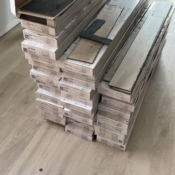 Future Vision Remodeling - All the extra floorboards (second of two piles) because they had us buy 2x the square footage of our house. - General Contractors Near Me - San Jose, California