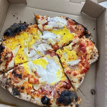Pi Co. - The pizza is totally burnt ( the bottom too) . The eggs are still raw. So I have to trash the entire pizza - Pizza Near Me - Richmond Hill, Ontario Pi Co. - The pizza is totally burnt ( the bottom too) . The eggs are still raw. So I have to trash the entire pizza - Pizza Near Me - Richmond Hill, Ontario