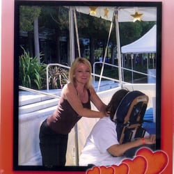 Karen Cougar Therapeutic Massage - Volunteer chair massage at Heart Walk