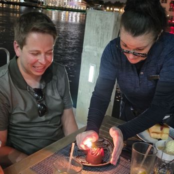 Shooters Waterfront - Birthday dessert - New American Near Me - Fort Lauderdale, Florida Shooters Waterfront - Birthday dessert - New American Near Me - Fort Lauderdale, Florida