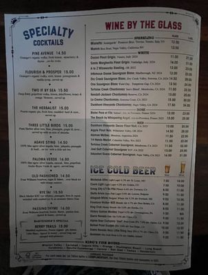 Menu photo 2 King's Fish House - Orange Orange, CA