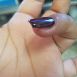 The finger she cut and then put a drying agent
