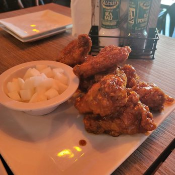 Bonchon - Mild wings with chopped radish - Chicken Wings Near Me - Orlando, Florida Bonchon - Mild wings with chopped radish - Chicken Wings Near Me - Orlando, Florida