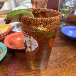 Emperador Asian Mex - Caguama with chamoy and tajin