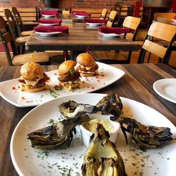 Rock'N Fish - Mahi sliders and oak grilled artichoke! - Seafood Near Me - Manhattan Beach, California Rock'N Fish - Mahi sliders and oak grilled artichoke! - Seafood Near Me - Manhattan Beach, California