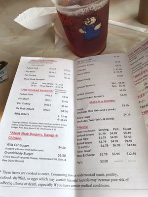 Menu photo 5 JJ's Meat Shak Buena Vista, VA