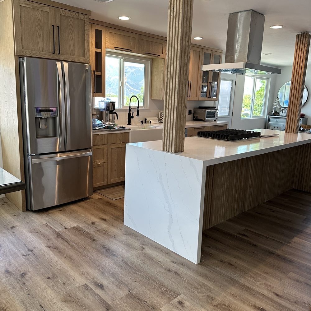 My island and counters in the kitchen.