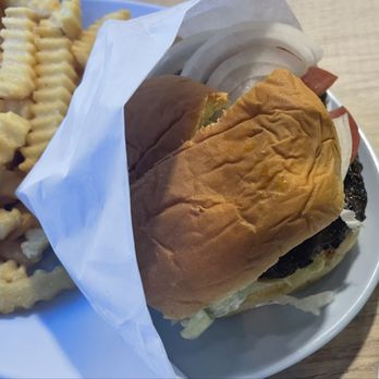 Aina Saimin & Diner - Teri burger deluxe with fries - Hawaiian Near Me - Las Vegas, Nevada