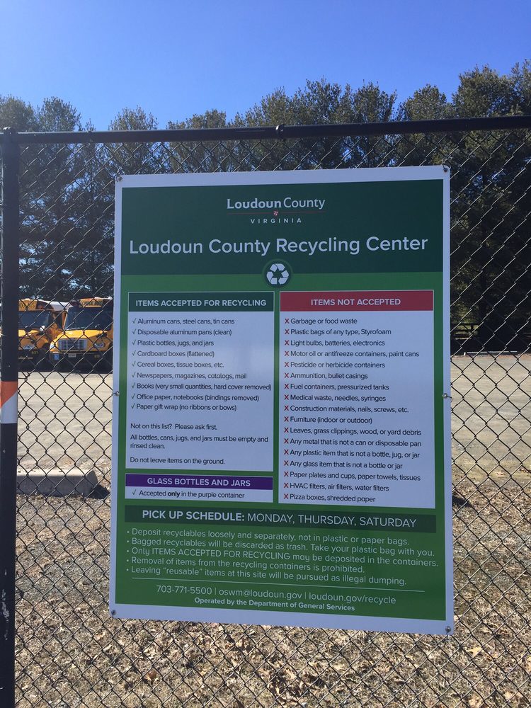 WESTERN LOUDOUN RECYCLING CENTER Updated August 2024 38159 Colonial Hwy, Hamilton, Virginia