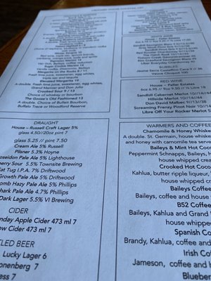 Menu photo 1 Crooked Goose Bistro Victoria, BC