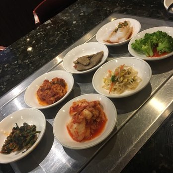 Buga Korean BBQ - Banchan!! Kimchi and kimchi tofu were great! - Barbeque Near Me - San Diego, California
