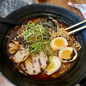 Daruma - Black Mayu tonkotsu ramen spice 3 - Ramen Near Me - Mesa, Arizona Daruma - Black Mayu tonkotsu ramen spice 3 - Ramen Near Me - Mesa, Arizona