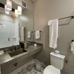 The Stricklin Hotel - Bath with walk-in shower option.