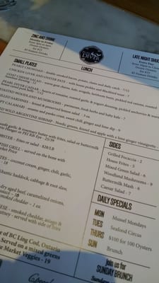 Menu photo 8 Pearl Diver Toronto, ON Menu photo 8 Pearl Diver Toronto, ON