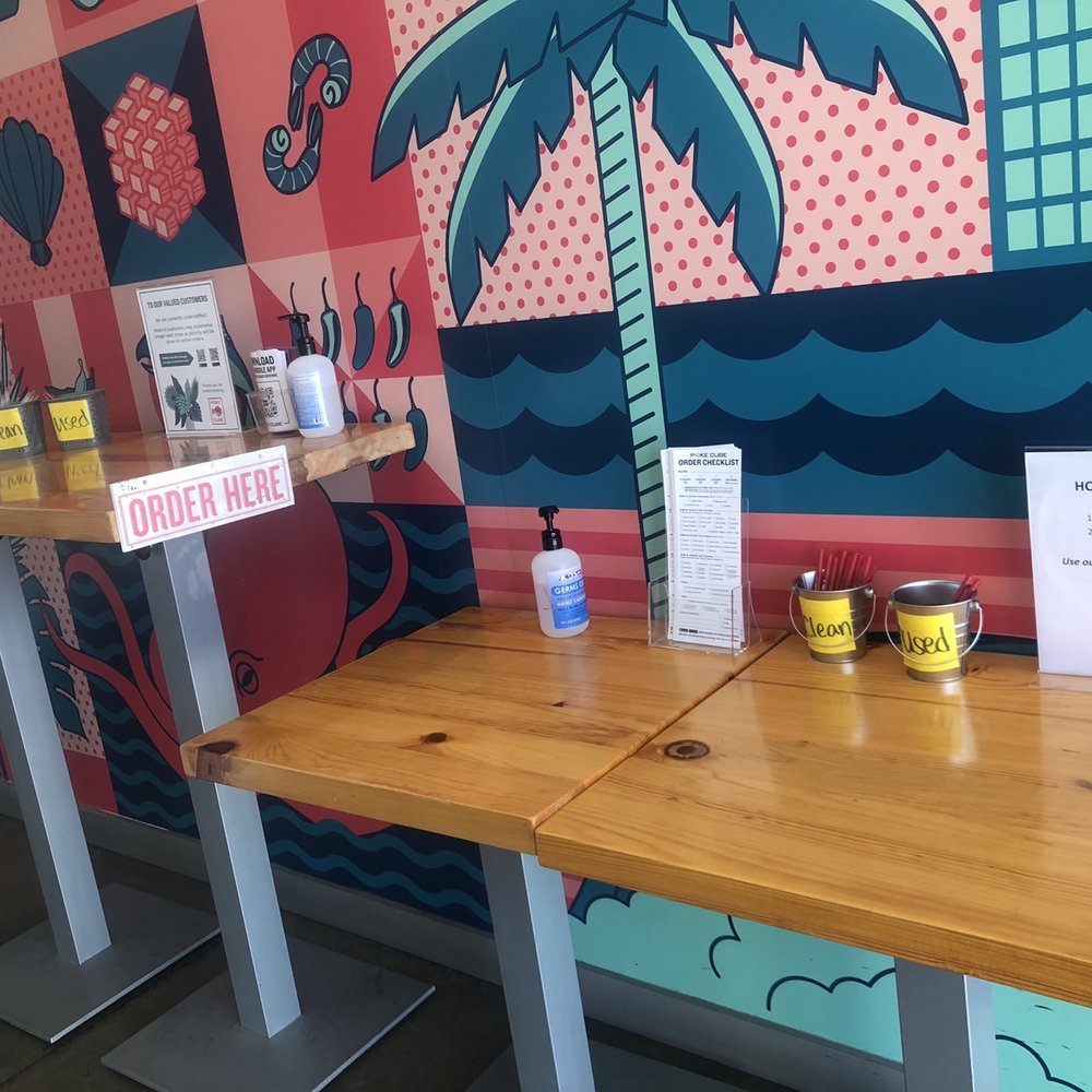 Poke Cube - You order here! Grab the menu and pen and select your options. Look for the pomp tree! - Poke Near Me - Rancho Cordova, California