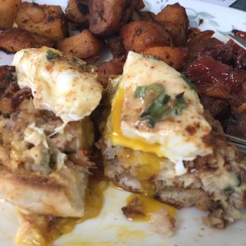 Toast Coffeehouse - 1/2 crab cake eggs benedict (they will pack 1/2 before serving if you ask). - Coffee & Tea Near Me - Patchogue, New York Toast Coffeehouse - 1/2 crab cake eggs benedict (they will pack 1/2 before serving if you ask). - Coffee & Tea Near Me - Patchogue, New York