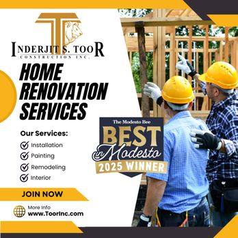 Inderjit S Toor Construction - Home Renovation Services - Inderjit S. Toor Construction - Full service company Modesto, CA - Installation, Remodeling, Interior, Painting. - General Contractors Near Me - Modesto, California