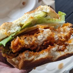Inclined Burgers and Brews - Best pickles, sauce, mayo, and crispy lettuce. Oh, and the spicy chicken rocks. Get a napkin!