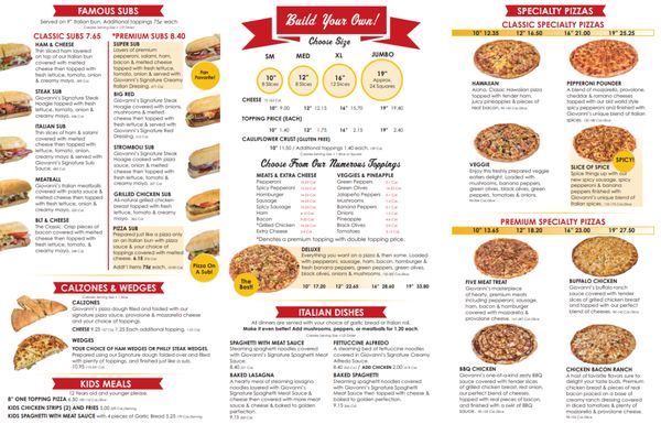 Menu photo 2 Giovanni's Pizza Pikeville, KY