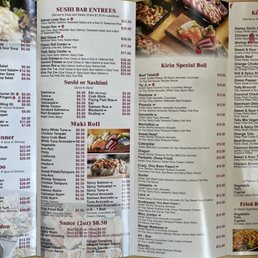 Menu (front) Menu (front)