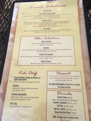 Menu photo 4 Tina's Cafe Ruidoso, NM
