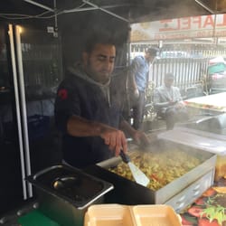 Lebanese Falafel - Sam on the chicken and falafel!