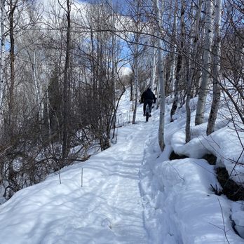 White Pine Touring - One of the side trails off of rail trail on fat bikes - Sporting Goods Near Me - Park City, Utah