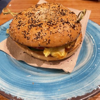 Cafe Surfinista - Bagel and egg sandwich. - Juice Bars & Smoothies Near Me - Indialantic, Florida Cafe Surfinista - Bagel and egg sandwich. - Juice Bars & Smoothies Near Me - Indialantic, Florida
