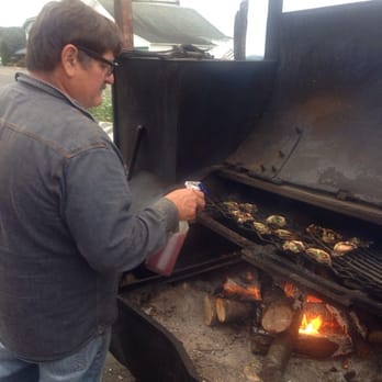 River View Dining - He won't tell me what is in the spray - Seafood Near Me - South Bend, Washington