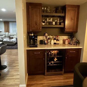 Rose Haven Construction - They took out our closet/pantry and made a dry bar! - Roofing Near Me