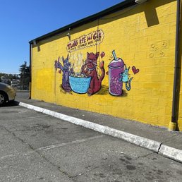 Exterior outside entrance of Tung Kee Mì Gia - Cool exterior artwork. - Seattle, Washington Exterior outside entrance of Tung Kee Mì Gia - Cool exterior artwork. - Seattle, Washington