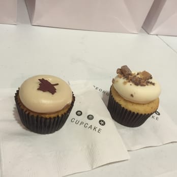 Georgetown Cupcake - Pumpkin cheesecake on the left and then the toffee one on the right. Both delish! - Cupcakes Near Me - Washington, DC, District of Columbia