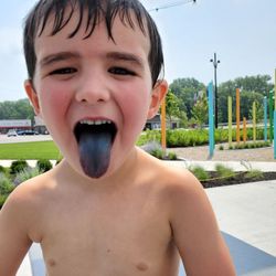 Riverside Park - Blue tongue (blue raspberry slushie) optional