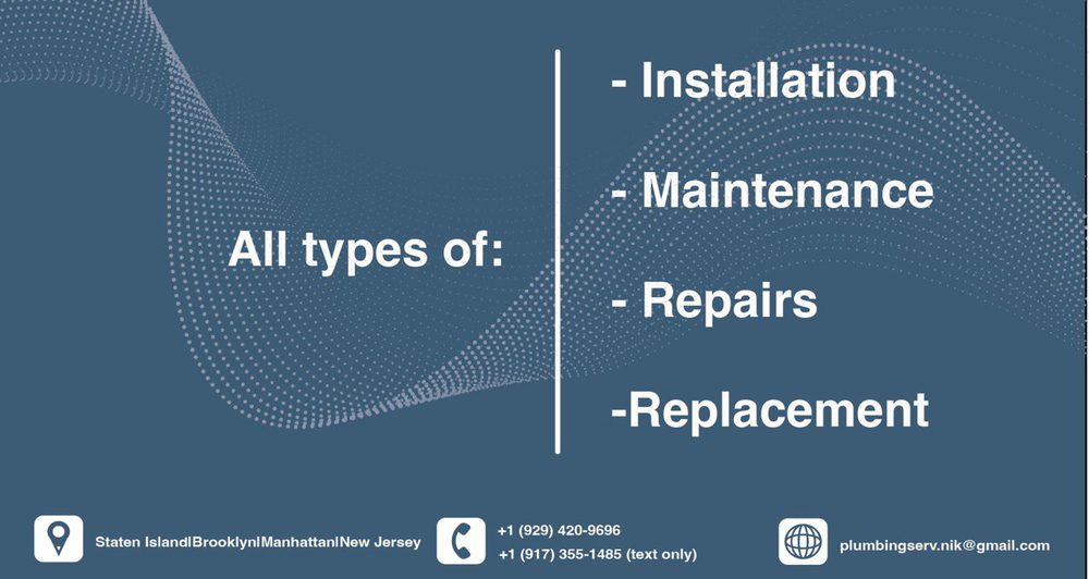 Slide of plumbing service