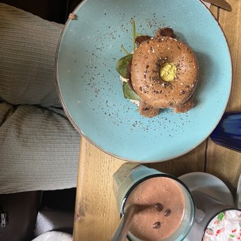 Seeds For The Soul - Brekkie bagel and coffee smoothie - Vegan Near Me - Edinburgh, EDH