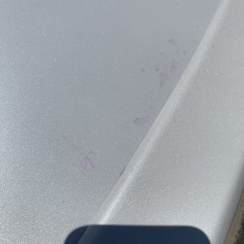 Spotless Express Car Wash - More pink soap spots on the trunk - Car Wash Near Me - Riverside, California Spotless Express Car Wash - More pink soap spots on the trunk - Car Wash Near Me - Riverside, California
