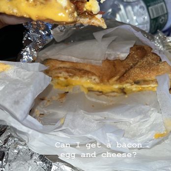 World Famous Deli - 2 Eggs on a Roll Sandwich with Bacon - Delis Near Me - Brooklyn, New York