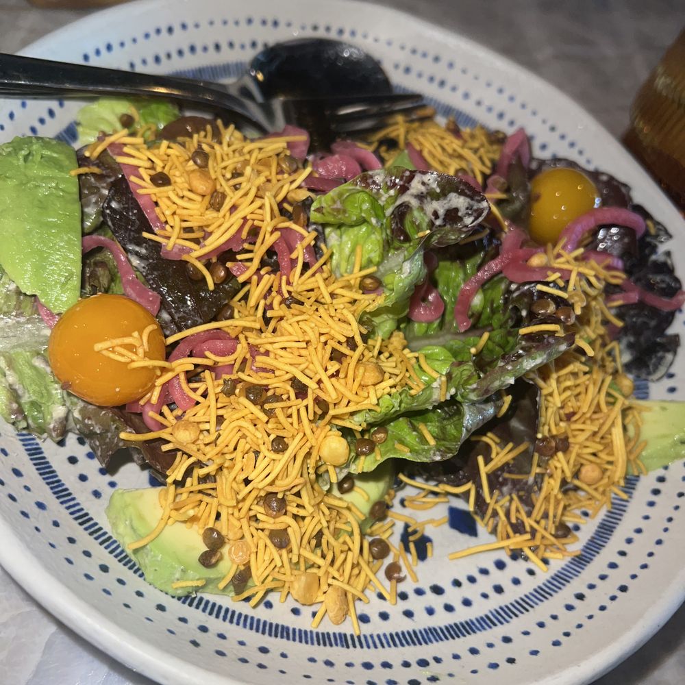 Mirra - Mirra Salad- beautiful presentation, but it seemed a bit bland. The lentil noodles added a nice crunch factor, though! Interesting idea! - Mexican Near Me - Chicago, Illinois Mirra - Mirra Salad- beautiful presentation, but it seemed a bit bland. The lentil noodles added a nice crunch factor, though! Interesting idea! - Mexican Near Me - Chicago, Illinois